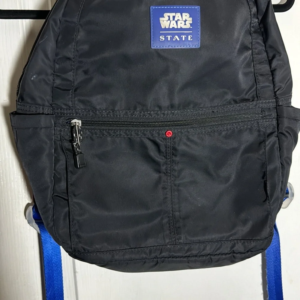 Star Wars State Kids Black Backpack with Blue Accents